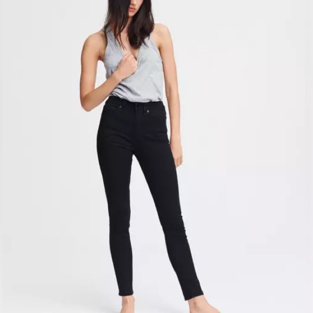 rag & bone nina high rise skinny black denim size 24